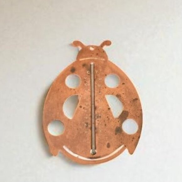 Ladybug-Shaped Copper Thermometer For Indoor/Outdoor Use - Picture 2 of 5
